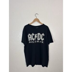 AC/DC "Back in Black" Graphic Band Tee Shirt Black Size XL – Rock
